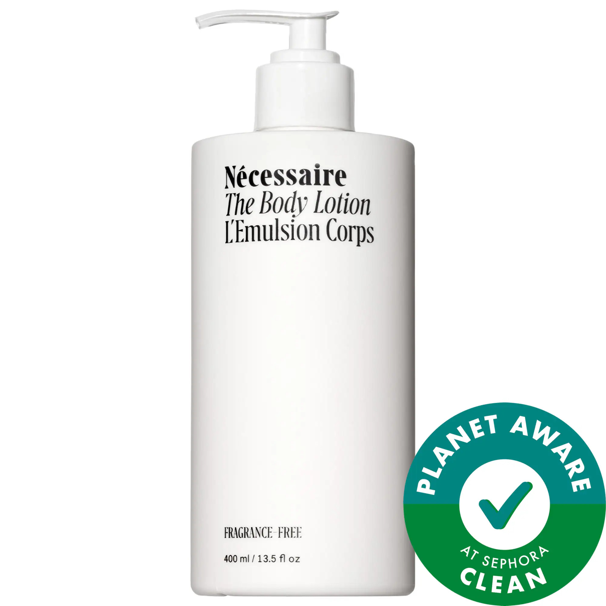 Nécessaire The Body Lotion Fragrance-Free - With 5 Peptides + 2.5% Niacinamide 13.5 oz / 400 mL | Sephora (US)