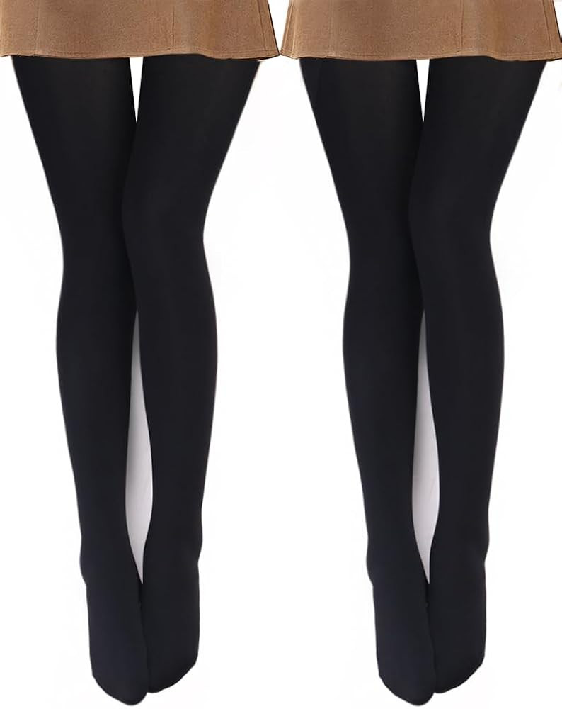 VERO MONTE Womens Opaque Fleece Lined Tights Colorful Warm Winter Thermal Tights | Amazon (US)