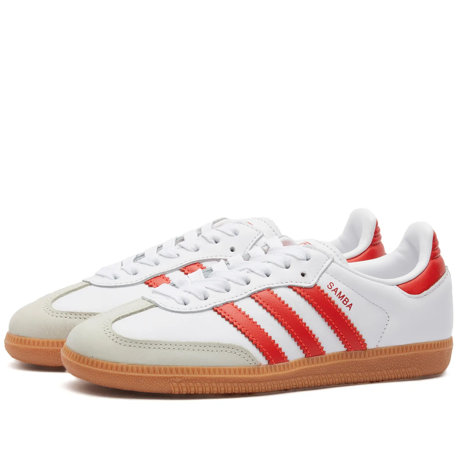 Adidas Samba OG Ftwr White, Solar Red & Off White | END. | End Clothing (UK & IE)
