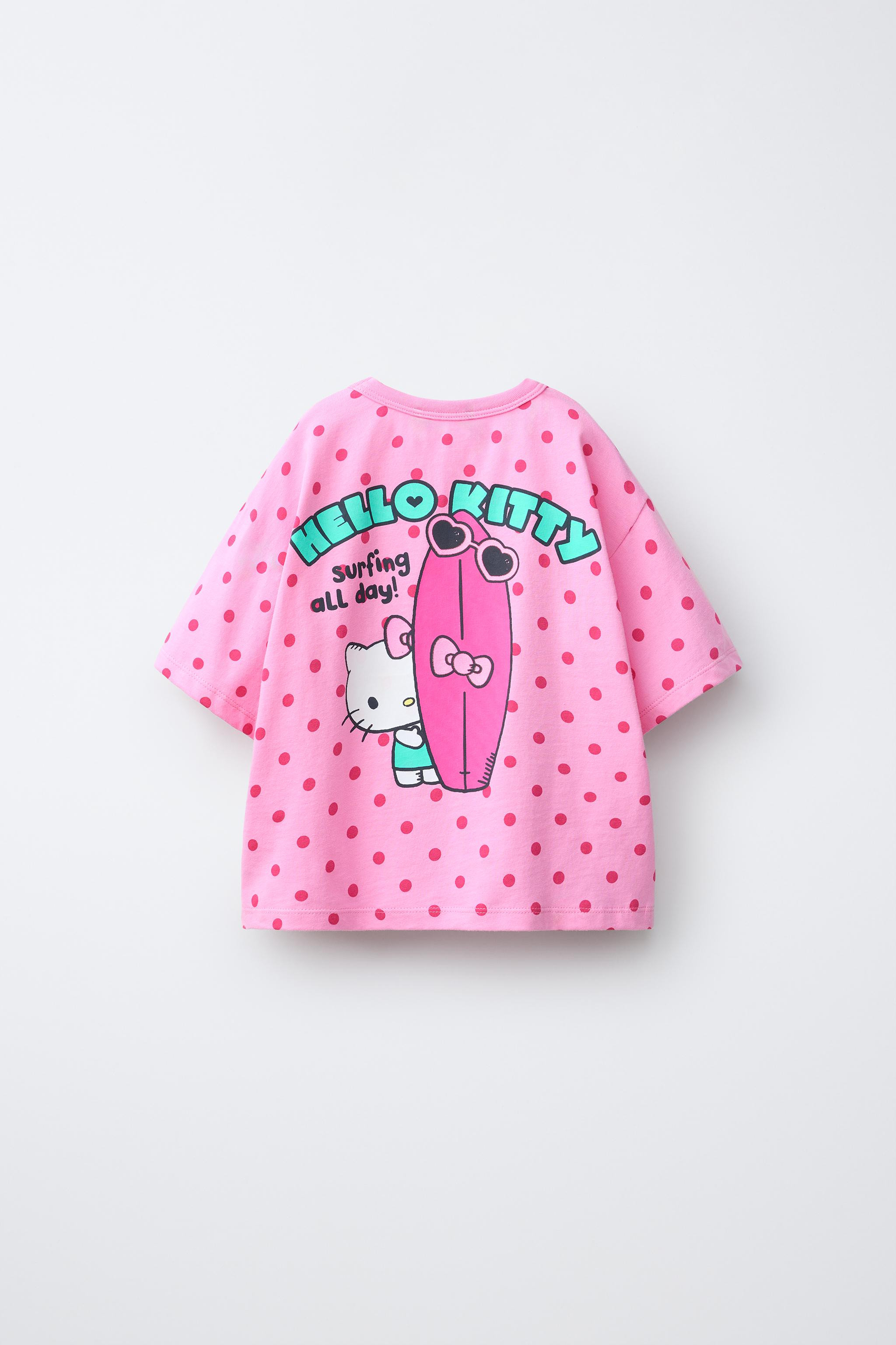 POLKA DOT SURF HELLO KITTY \u00a9 SANRIO T-SHIRT | Zara US