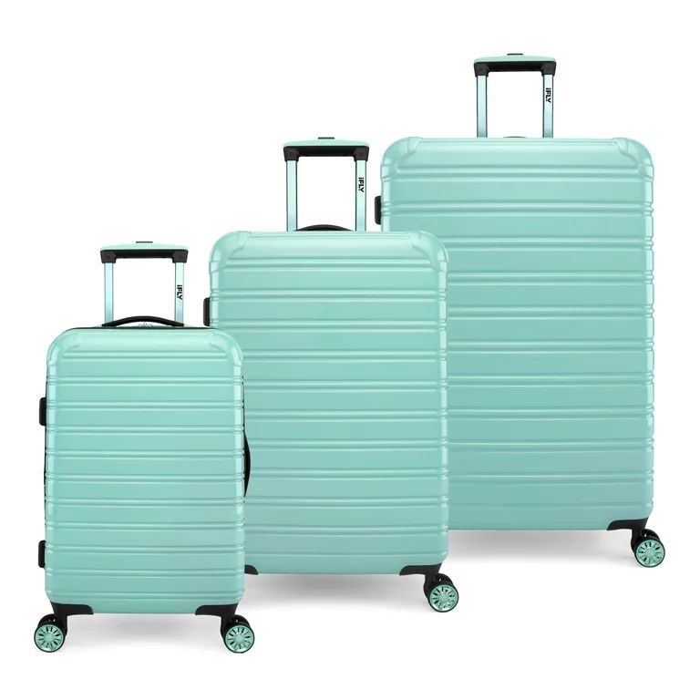 iFLY Fibertech 3 Piece Hardside Expandable Luggage Set, Mint | Walmart (US)