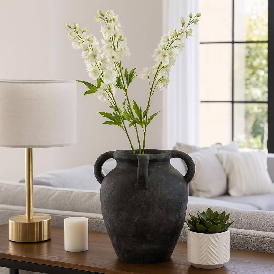 Terracotta Jug Vase with Multi Handle for Living Room Decor - Modern Home Decor Accent for Bedroo... | Amazon (US)