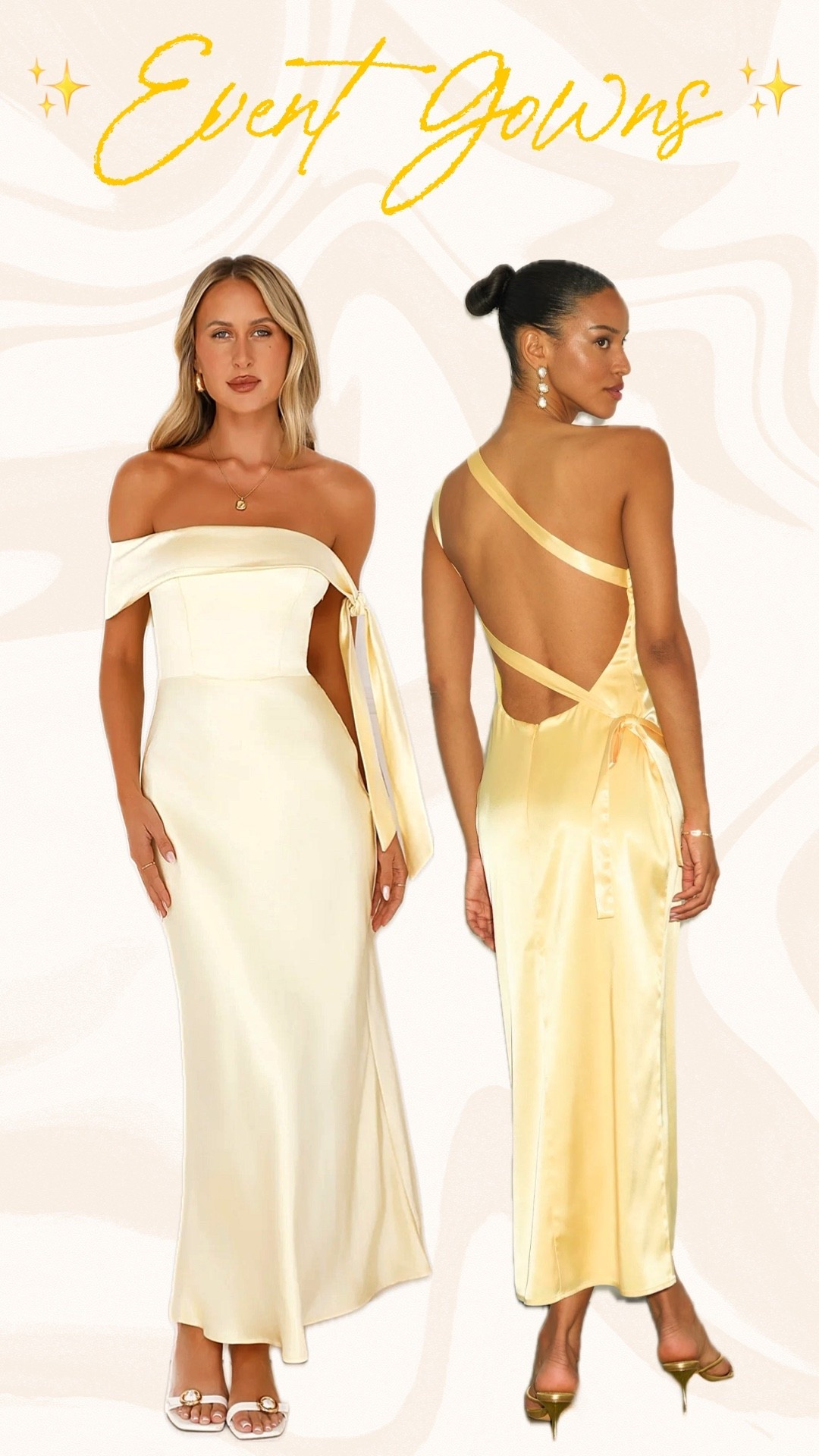 Event gowns for midsize girlies like me :) 
Beautiful shades of yellow and blue dress styles and I added a few statement heels as well 💕
Wedding Guest Dress
Event Dress
Midsize Dress Styles for special events

#LTKMidsize #LTKStyleTip #LTKWedding