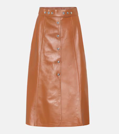 Leather midi skirt | Mytheresa (UK)
