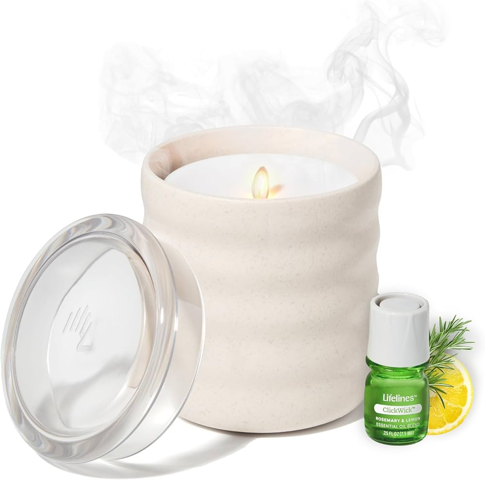 Lifelines Flameless Candle Aromatherapy Essential Oil Diffuser with ClickWick Essential Oil Blend... | Amazon (US)