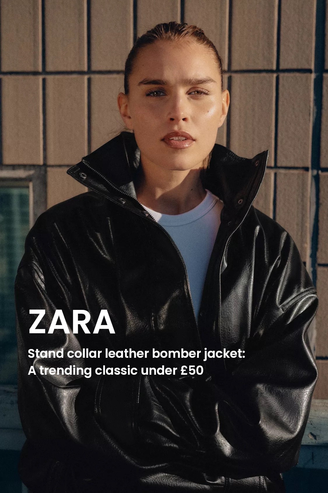ZARA leather bomber jacket - this faux leather autumn jacket is under £50 and a great alternative for my H&M stand collar leather bomber jacket with trending volume that instantly elevates your autumn capsule wardrobe 🤌🏼 #zara #ltkunder50 #leatherjacket #autumn 

#LTKautumn #LTKuk #LTKFashionMonth