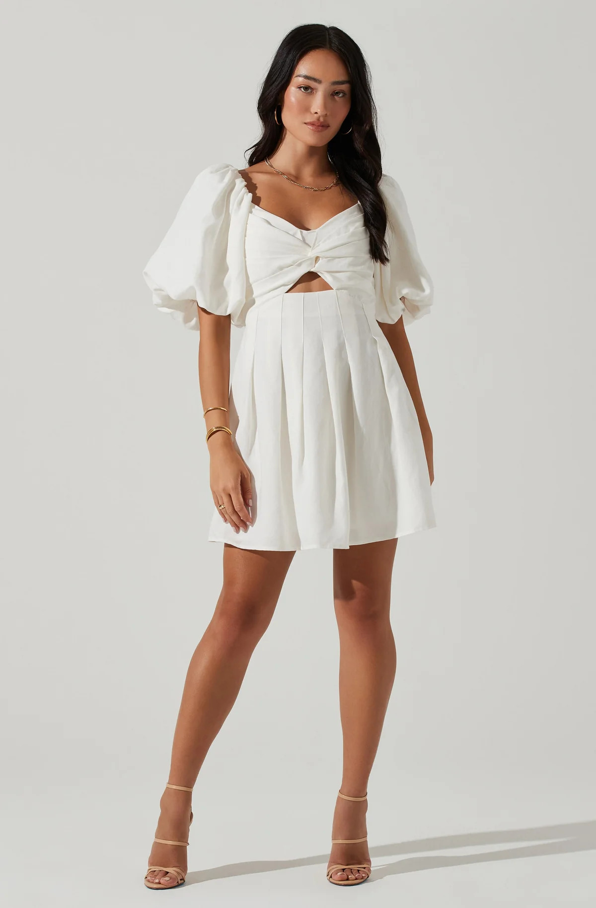 Serilda Cutout Puff Sleeve Mini Dress | ASTR The Label (US)