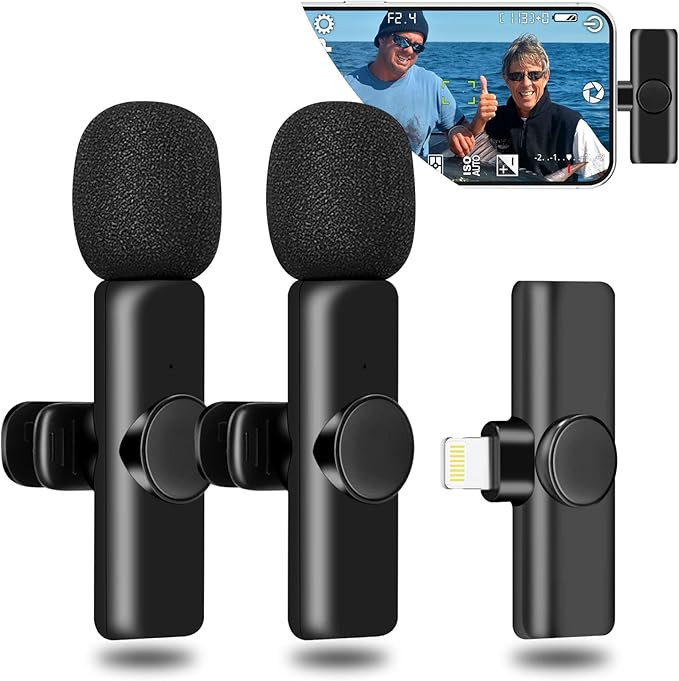 KootesDay Wireless Lavalier Microphone for iPhone iPad,2.4Ghz Professional Wireless Microphones,W... | Amazon (US)