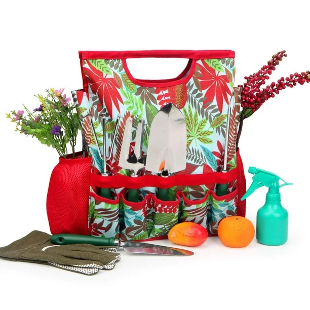 Bo-Toys 9-Piece Garden Tools Set with Gloves and Colorful Tote - Gardening Hand Tools Kit with St... | Walmart (US)