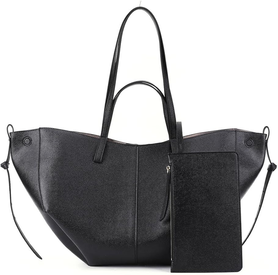 TIAASTAP Tote Bags for Women Leather Tote Handbag Large Capacity Shoulder Bag Retro Ladies Cresce... | Amazon (UK)