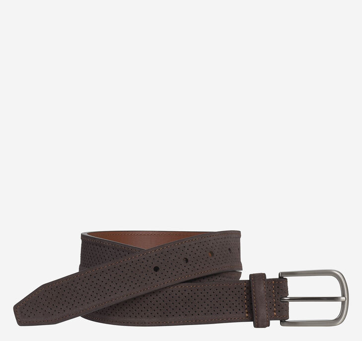 Perfed Suede Belt | Johnston & Murphy