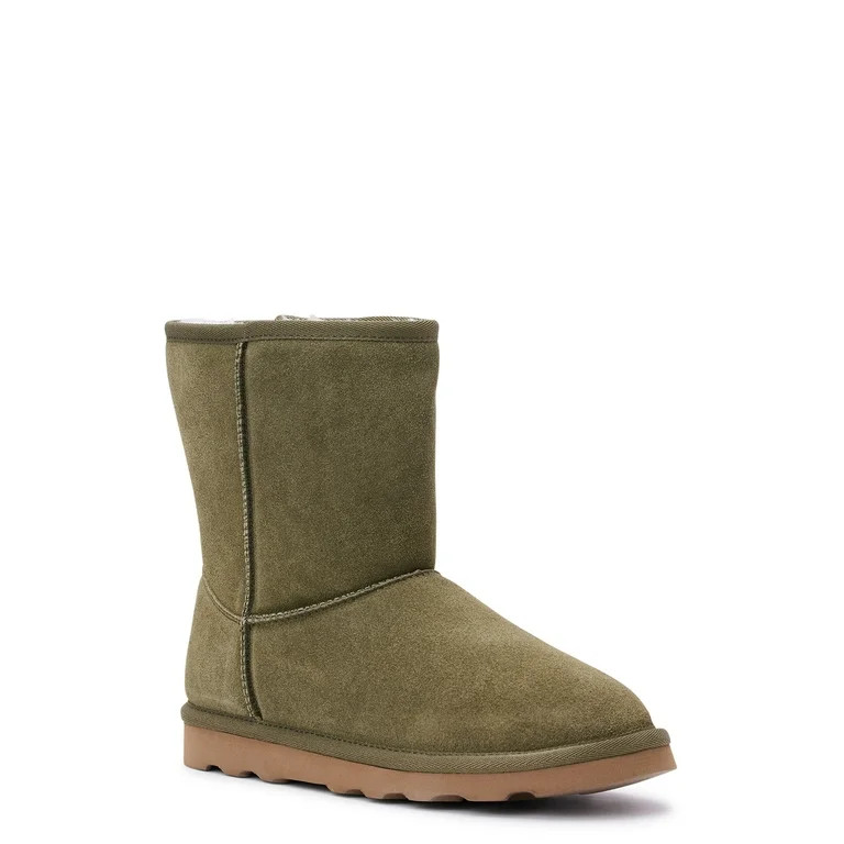 Time and Tru Women's Genuine Suede Boots, Wide Width Available - Walmart.com | Walmart (US)