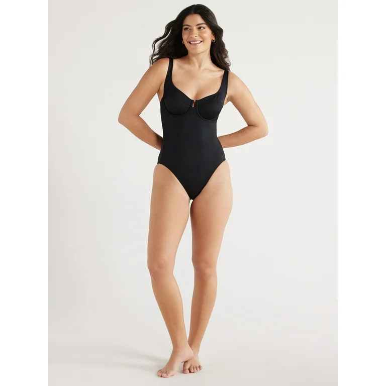 Sofia by Sofia Vergara Women's and Plus Sandra One Piece Swimsuit with Shaping Curvetex®, Sizes ... | Walmart (US)