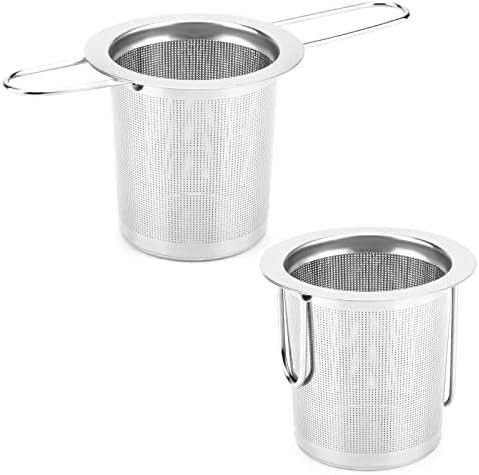2PCS Tea Strainer, Stainless Steel Tea Infuser Sitting in Mugs, Evmliy Tea Infusers for Loose Tea, T | Amazon (US)