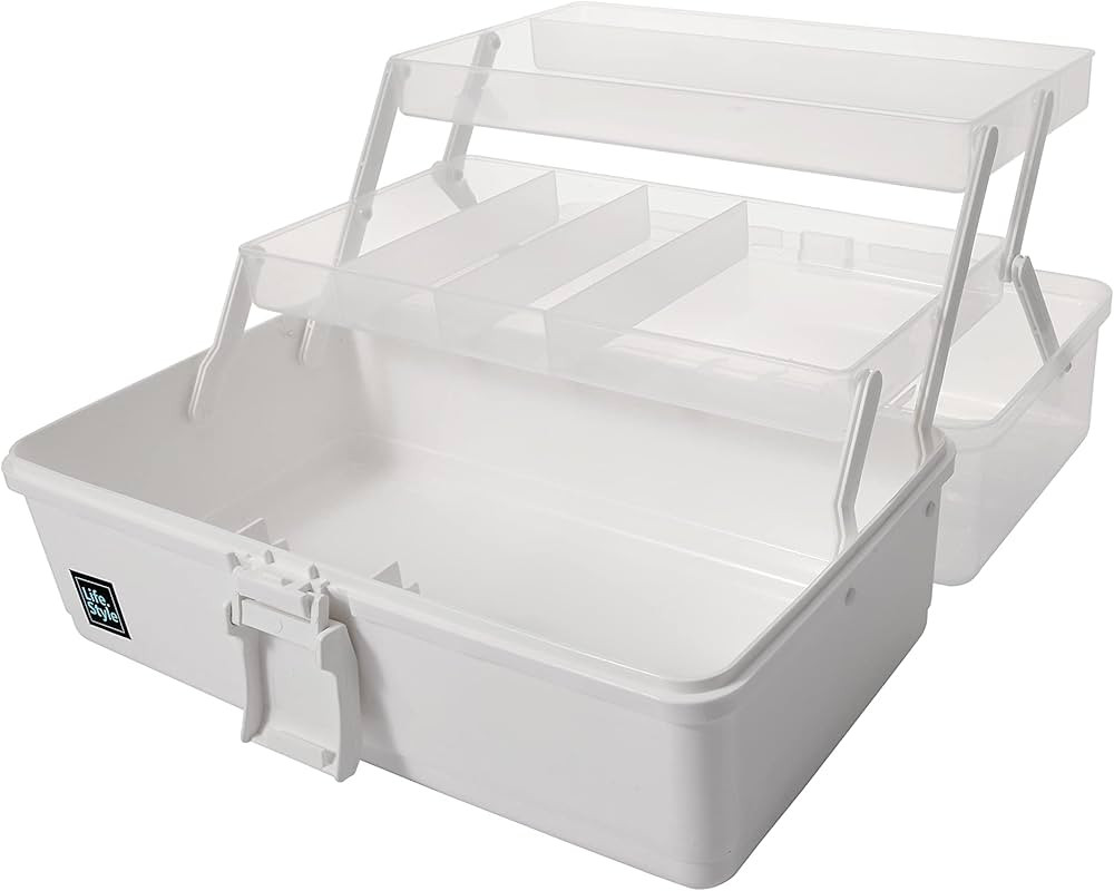 3 Layers Plastic Portable Storage Box, Multipurpose Organizer and Storage Case for Art Craft and ... | Amazon (US)