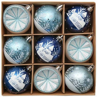 9pc Elegant Blue Winter Theme Christmas Ornament Bundle, Snow and Tree Baubles| OrnamentallyYou | Target
