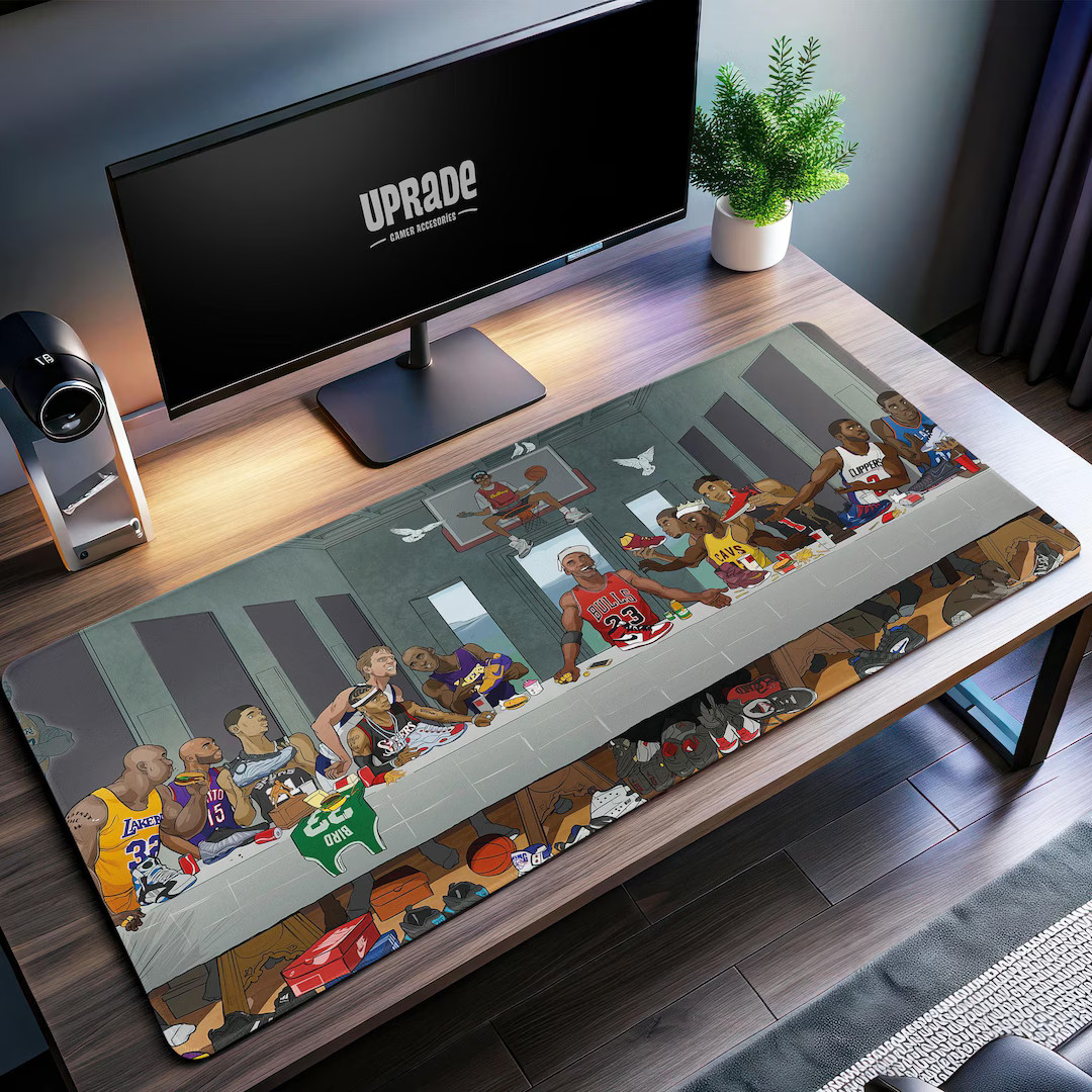 NBA Legends Last Supper Desk Mat: Iconic Basketball Stars Feast Perfect Gift for Sports Fans, Lar... | Etsy (US)