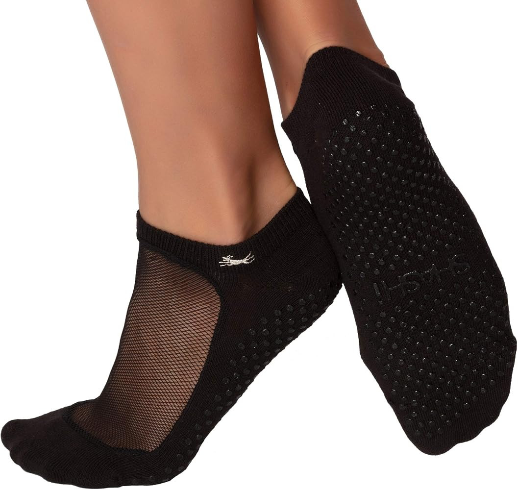 SHASHI Classic Mesh Socks for Women - Pilates Socks with Grips — Workout Socks Women — Non Sl... | Amazon (US)
