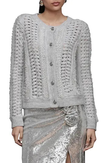 Avec Les Filles Open Stitch Cardigan in Grey at Nordstrom Rack, Size X-Small | Nordstrom Rack
