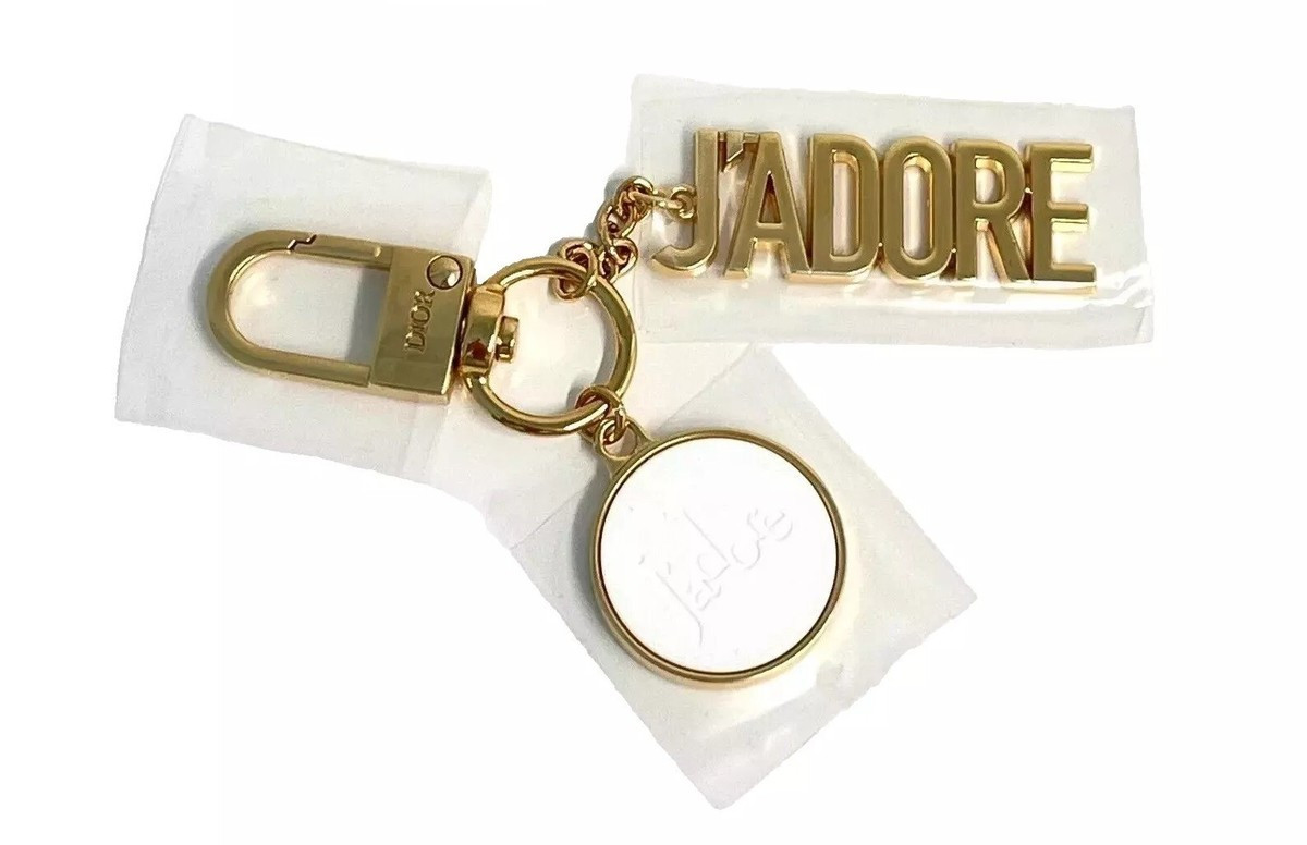 Dior J'adore Bijou De Sac Bag Charm Keychain Gold Logo Limited Edition VIP Gift | eBay US
