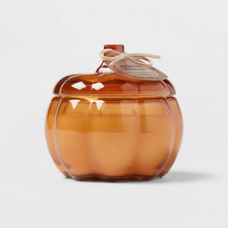 Glass Bourbon Pumpkin Candle Gold - Threshold™ | Target