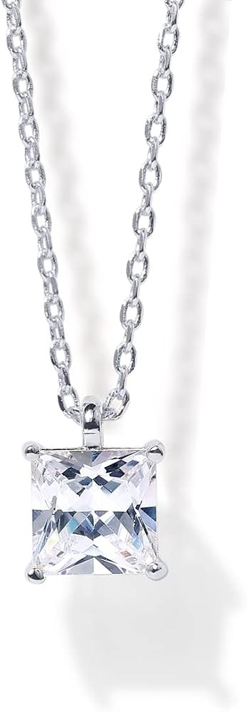 PAVOI 14K Gold Plated Cubic Zirconia Diamond Pendant Necklace for Women | Adjustable Slider | Amazon (US)