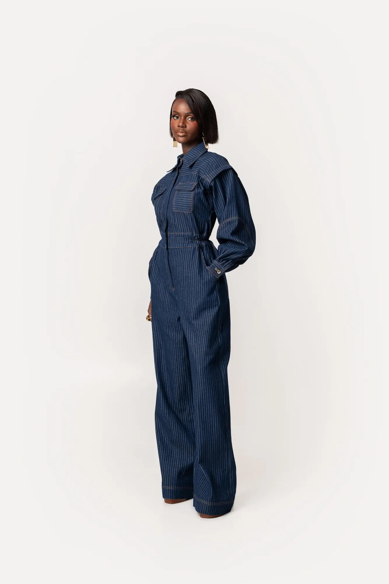 OFUURE Jakki Jumpsuit in Denim at Nordstrom, Size X-Large | Nordstrom