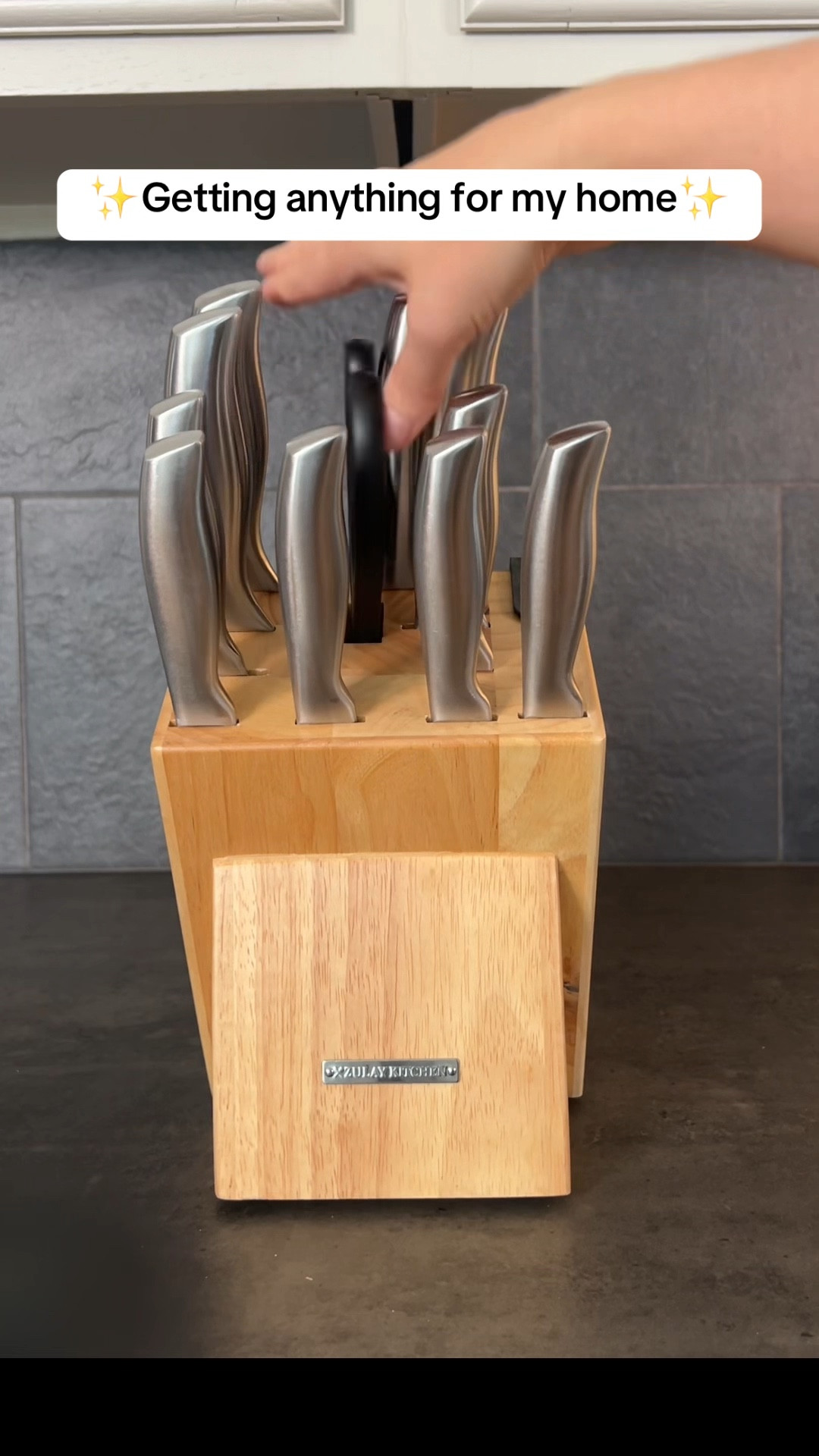 Stainless Steel Knife Set with Block & Sharpener

#LTKHome #LTKVideo
