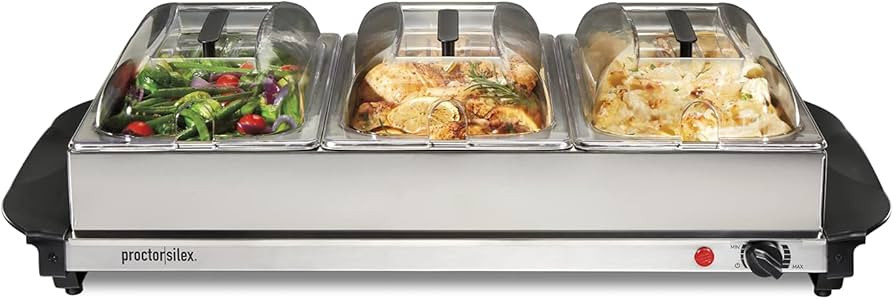 Proctor Silex Buffet Server & Food Warmer, Adjustable Heat, for Parties, Holidays and Entertainin... | Amazon (US)