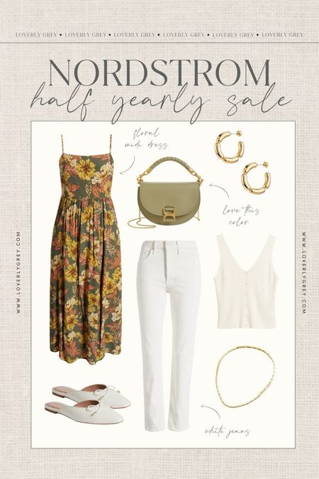 Nordstrom Half Yearly Sale. This floral midi dress and green Chloé bag are perfect for a date night look. Loverly Grey, Nordstrom Half Yearly 

#LTKSeasonal #LTKSaleAlert #LTKStyleTip