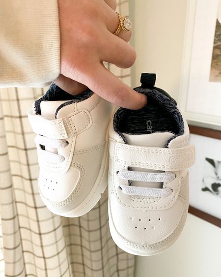 White sneakers for baby under $30! Cute shoes for baby, neutral baby outfits, neutral toddler shoes (plaid curtains linked too)

#LTKsalealert #LTKkids #LTKbaby
