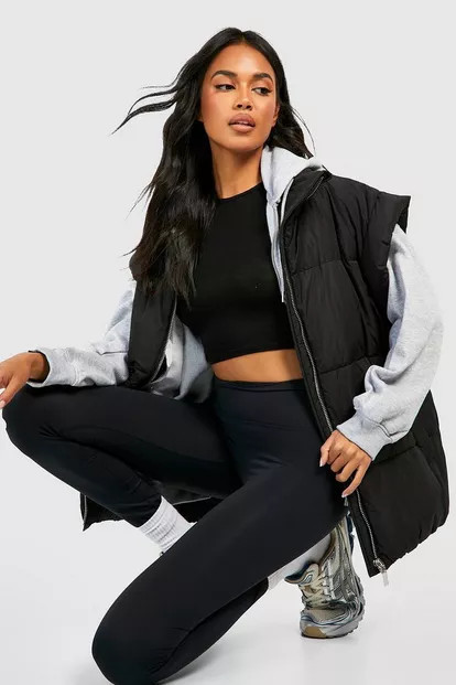 Oversized Shoulder Detail Vest | Boohoo.com (US & CA)
