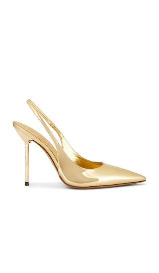 Paris Texas Lidia Slingback Heel in Metallic Gold. - size 36 | Revolve Clothing (Global)