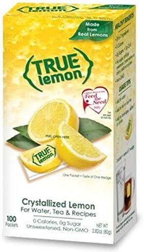 True Lemon Water Enhancer, 100 Packets, 0 Calorie Drink Mix Packets For Water, Sugar Free Lemon F... | Amazon (US)