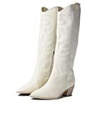 Dolce Vita Women's SOLEI Fashion Boot, White Embossed Leather, 9.5 | Amazon (US)
