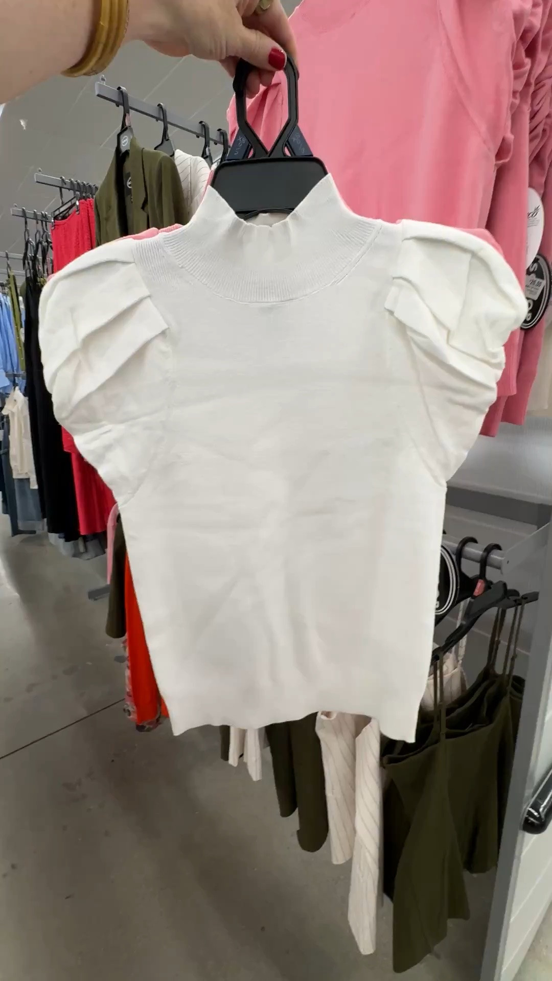 Mock neck bubble sleeve top from Walmart