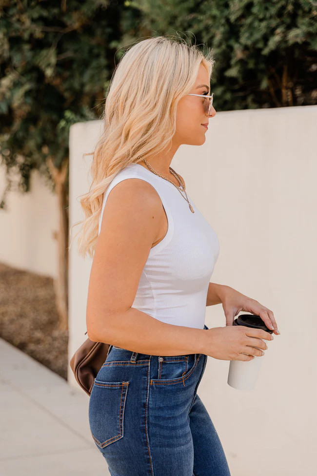 Pure Memory White Bodysuit | Pink Lily