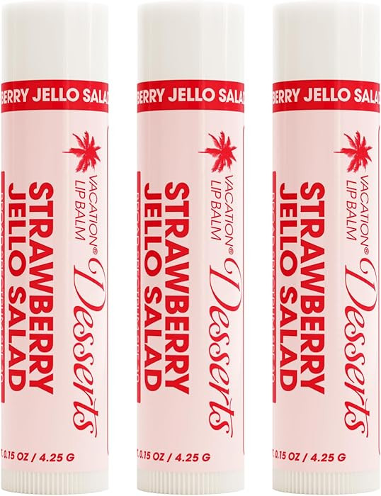 Vacation Strawberry Jello Salad SPF 30 Lip Balm, Hydrating Sunscreen for Lips, Water-Resistant, L... | Amazon (US)