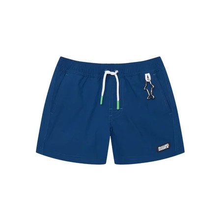 Rugged Shark Boys Swim Trunks with Key Chain, 6" Inseam, Sizes 4/5-18 | Walmart (US)