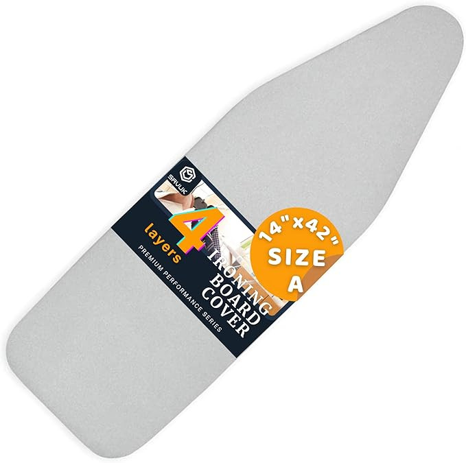 SAVUK 14x42 inch Ironing Board Cover and Pad, Adjustable Elastic Edge Fit, Extra Thick Padding, H... | Amazon (US)