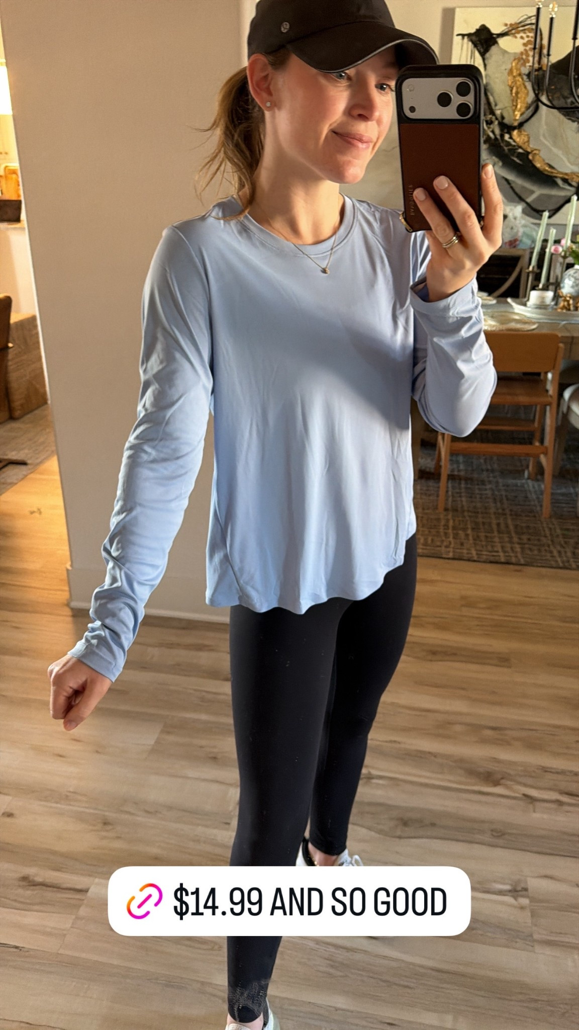 Under $15 long sleeve shirt perfect for throwing on over workout clothes! 

#LTKfitnessgoals #LTKBump #LTKmomlife
