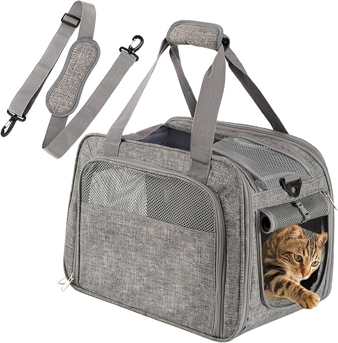 ELLONI Soft Sided Pet Carrier for Cat - Cat Carrier Airline Approved Underseat- TSA Aprroved Smal... | Amazon (US)