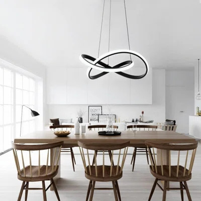Modern LED Pendant Light Fixture, Contemporary LED Chandelier With Irregular Ring Lights, Adjustable Modern Chandeliers For Dining Room Kitchen Entryw | Wayfair North America