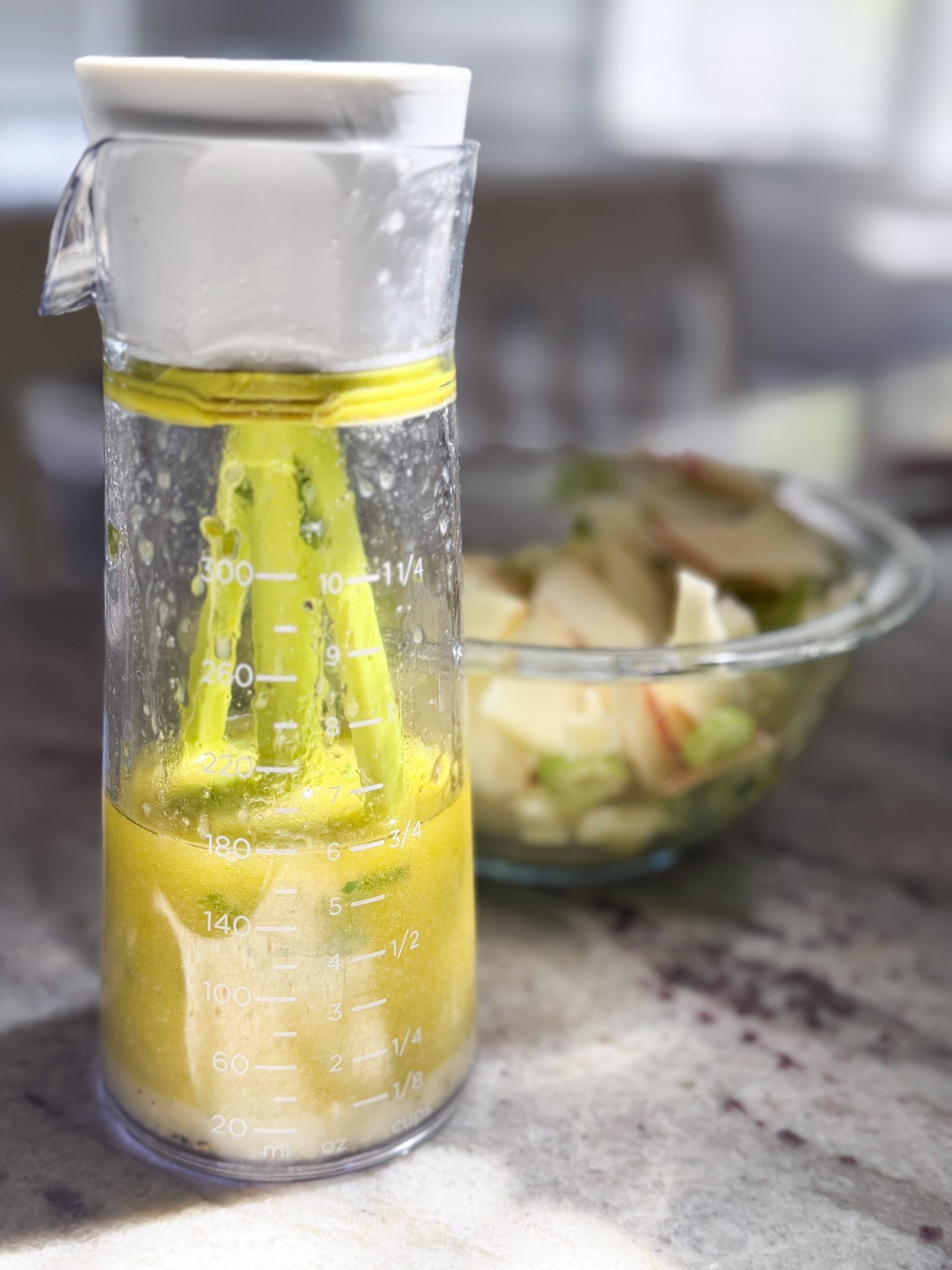 Must have for your homemade dressing! Makes it so easy to mix after being in fridge  