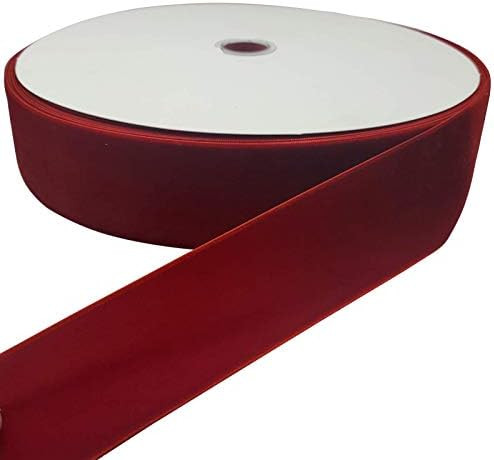 10 Yards Velvet Ribbon Spool Available in Many Colors (Red, 2") | Amazon (US)