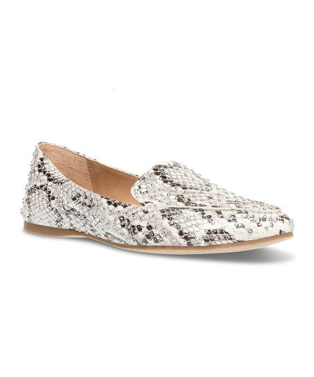 Bone Snake Stud-Accent Feather Loafer - Women | Zulily