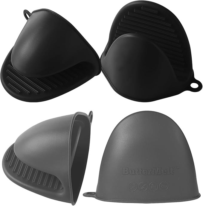 4PCS Oven Mitts, Silicone Pot Holders Heat Resistant, Mini Oven Gloves for Kitchen, Thickened Sil... | Amazon (US)