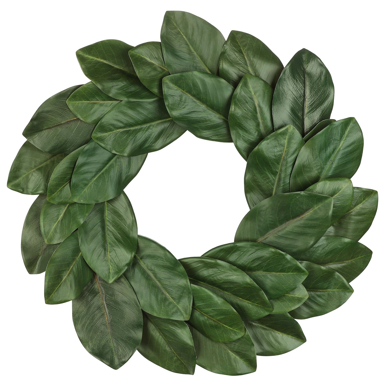 Briful 24in Artificial Magnolia Leaves Wreath for Front Door Green Magnolia Leaf Silk Wreath Fake... | Amazon (US)