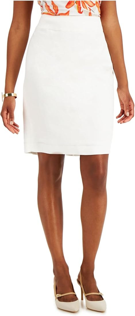 Kasper Women's Linen Slim Skirt | Amazon (US)