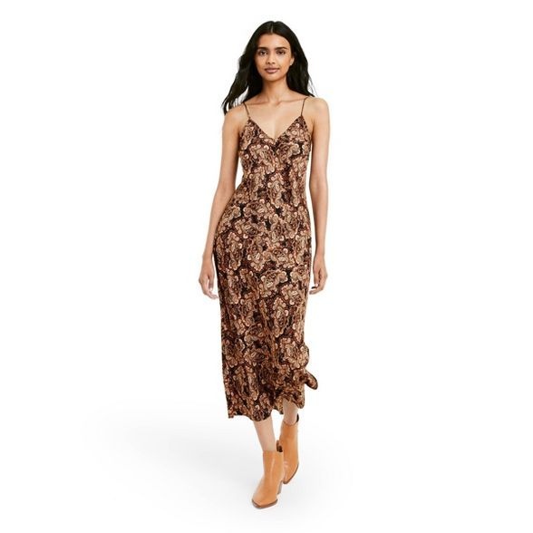 Women's Paisley Print Slip Dress - Nili Lotan x Target Brown | Target